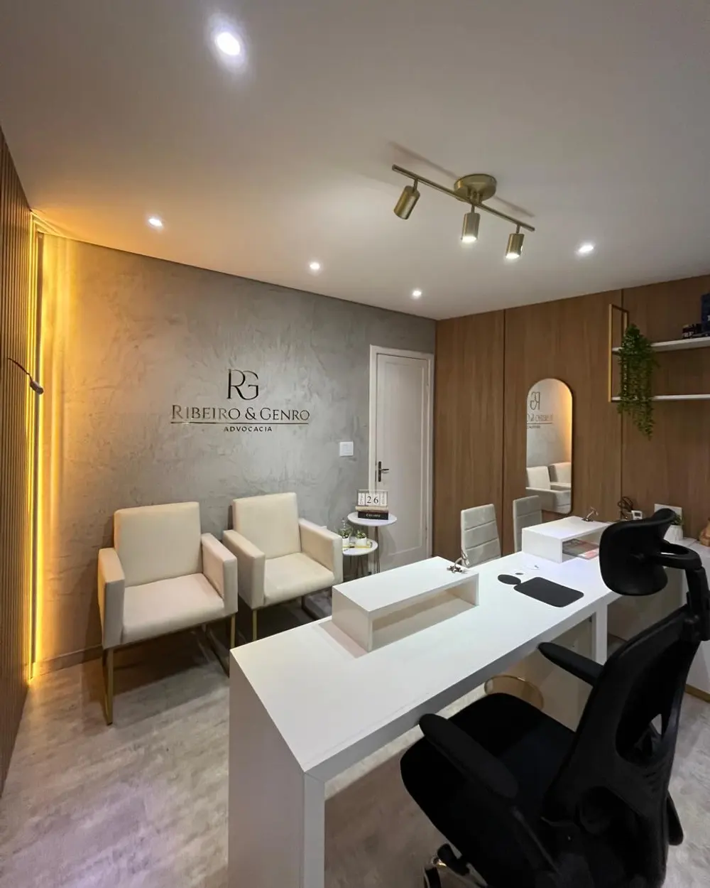 Área de espera para os clientes – Ribeiro & Genro + DG Studio, Capão da Canoa/RS